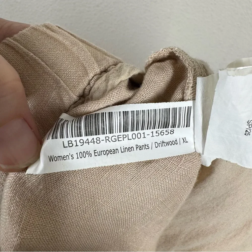 Quince 100% European Linen Pull On Wide Leg Pants Flax Pockets Women’s XL